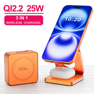 Nuevo Cargador Inalámbrico Rápido Qi2.2 de 25W, <span class=keywords><strong>3</strong></span> en 1, Base de Carga Magnética Plegable para <span class=keywords><strong>iPhone</strong></span> 17, iWatch y <span class=keywords><strong>Airpods</strong></span> - Product Image 3