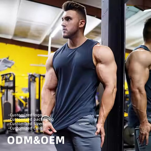 Chaleco Deportivo para Hombres Musculosos, Chaleco de Secado Rápido para Correr y Entrenar, Camiseta sin Mangas Transpirable y Ajustada para Hombres, Camiseta de Tirantes - Product Image 1