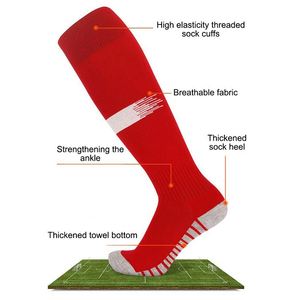 Custom Made Anti <b>Slip</b> Men's Soccer <b>Long</b> Tube Over Knee Breathable Outdoor Sports Gym Football Socks Youth Size - Product Image 2