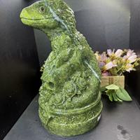 Vente en gros de pierres naturelles, jade vert, lézard avec crâne, artisanat en cristal, pierres précieuses de haute qualité pour la décoration de la maison