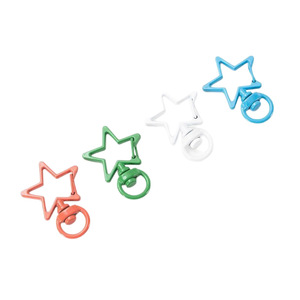 Porte-clés en alliage de zinc en forme d'étoile, couleur bonbon, pour la fabrication de bracelets, accessoires de bijouterie - Product Image 4