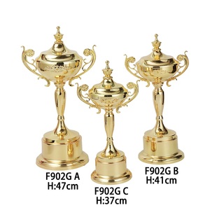 <span class=keywords><strong>Coupe</strong></span> de trophée en métal durable personnalisée de la marque Phoenix en or et en argent pour le football, le handball et divers événements sportifs - Product Image 1