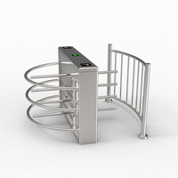 Tourniquet demi-hauteur haute sécurité à double canal avec logiciel de contrôle d'accès par empreinte digitale et carte RFID