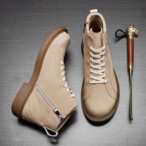 Bottes d'hiver pour hommes, nouvelle collection automne, en cuir de vachette faites à la main – Imperméables, antidérapantes, élégantes, prêtes pour l'extérieur, haute qualité, sur mesure - Product Image 3