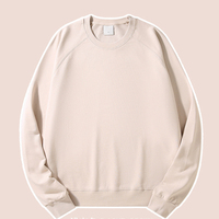 Sweat-shirt à logo personnalisé, coton lourd, col rond, unisexe, style américain ample, épais, doux, respirant, chaud, mode streetwear