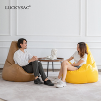 Canapé pouf conique moderne inclinable en cuir PU de qualité supérieure, confort et luxe pour l'intérieur