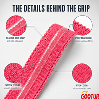 Bande élastique haute extensibilité OEM 10 mm pour bretelles de soutien-gorge de sport avec grip antidérapant, multicolores, en polyester et élasthanne