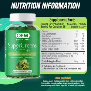 Factory Green Superfood Gummies Suppléments verts quotidiens Favorise la santé du foie, la santé digestive et le système immunitaire - Product Image 2