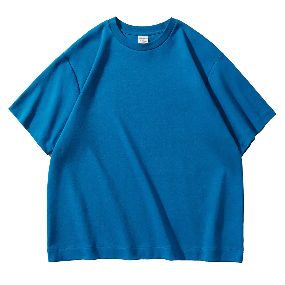 YKH 280GSM yüksek kaliteli erkek t-shirt ağır Mandarin yaka boyutu üzerinde erkekler özel gömlek toptan