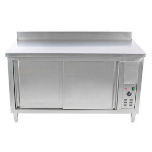 T2g Sliver <b>Stainless</b> <b>Steel</b> 201/304 Kitchen Work Bench <b>Table</b> for Hotel & Restaurant with Backsplash Shelf - Product Image 3