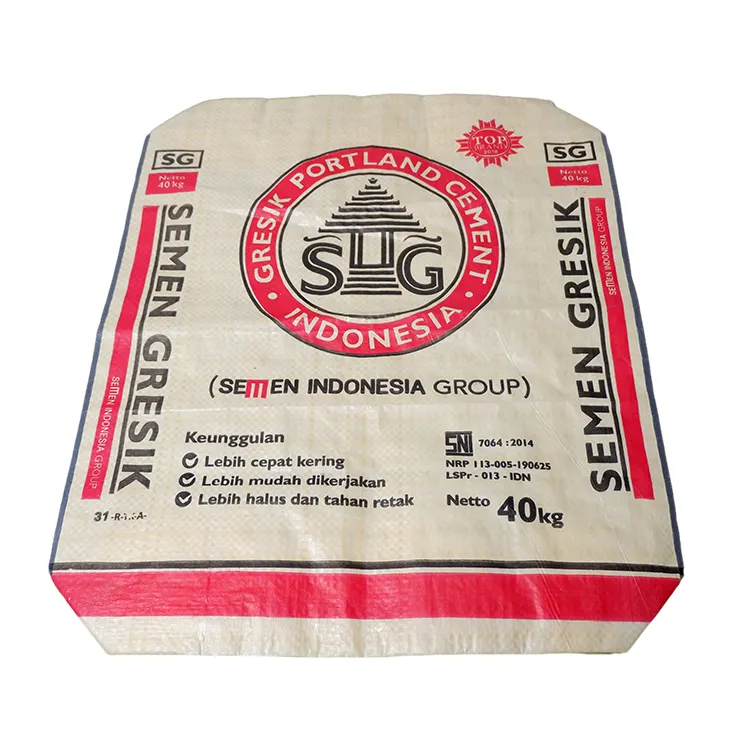 Square Bottom Waterproof PP Woven Valve Cement Sacks PP Polypropylene Valve Cement Bag For Sale