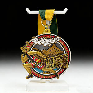 Médaille de finisseur de marathon personnalisée, récompense de course à pied en émail 3D avec ruban pour course de cross-country, souvenir d'événement sportif - Product Image 1