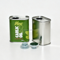 Boîte en fer blanc carrée personnalisée de 100/250/500 ml pour huile d'olive, huile de truffe, huile de citron, huile de noix, huile d'avocat, huile de piment, huile de tournesol, emballage alimentaire de qualité alimentaire