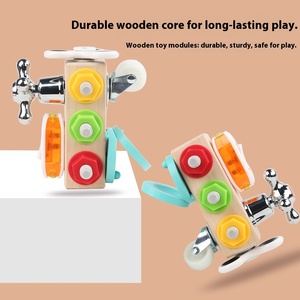 Cassetta degli <span class=keywords><strong>attrezzi</strong></span> per la riparazione del <span class=keywords><strong>legno</strong></span> portatile per bambini e bambini maschi di attività educativa cubi con vite che smontano il dado auto - Product Image 3