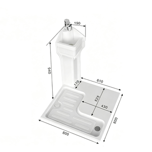 Compact Universal Bathroom Shower Base Unit for Maxus and Van <b>Motorhome</b> Camper Van Shower Base - Product Image 1