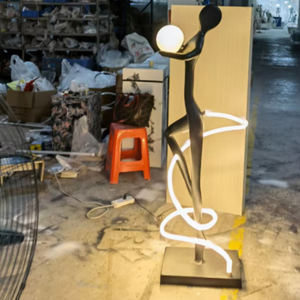 Escultura de arte humano lámpara de pie Hotel centro comercial danza diosa decoración puerta <span class=keywords><strong>duende</strong></span> estatua luces - Product Image 3