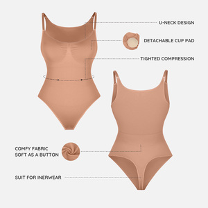 Vente en gros String sans couture contrôle du ventre femmes Bodys <span class=keywords><strong>amincissant</strong></span> coussinets amovibles une pièce <span class=keywords><strong>Body</strong></span> <span class=keywords><strong>Body</strong></span> Shapewear femmes - Product Image 2
