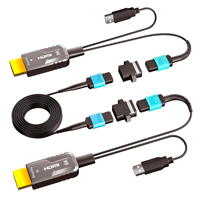 Câble à fibre optique actif MPO HDMI 2.1 8K/60Hz 48 Gbit/s 4K/120Hz anti-EMI détachable pour équipement médical hospitalier et système AV
