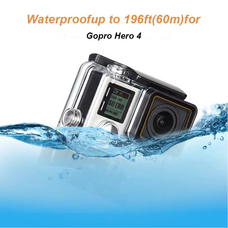 HONGDAK 45M Underwater Waterproof Housing Case for GoPro Hero 4 Protective Dive Cover Action Camera