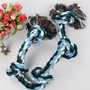 Jouet à mâcher en corde tressée en coton à 5 nœuds Kangdarpet pour grands chiens - Jouet durable pour l'entraînement des molaires, utilisation intérieure/extérieure |   Vente en gros - Product Image 4