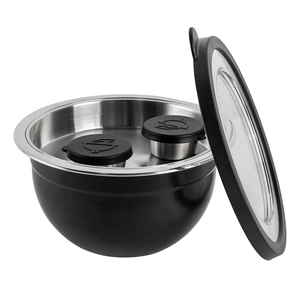 Cuenco redondo moderno para mezclar ensaladas, juego clásico de Metal de acero inoxidable, tapa pulida, Apto para lavavajillas, servicio de alimentos sostenible - Product Image 2