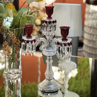 Lampe de table de luxe décorative traditionnelle baroque/rococo E14 en cristal, copie parfaite, taille personnalisée, pour palais européen