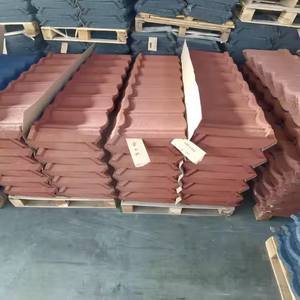 Günstige Farbige Dachplatten Steinbeschichtete Metalldachziegel für Gebäude - Product Image 6