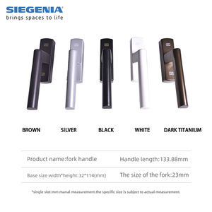 มือจับประตูหรูหราทันสมัย SIEGENIA สีดำสง่างาม ผลิตจากโลหะผสมสังกะสี สำหรับหน้าต่างแบบเปิดเข้าด้านใน พร้อมสกรูติดตั้งที่ทนทาน - Product Image 4