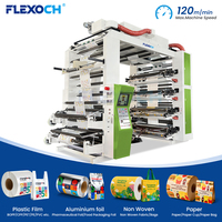 Machine d'impression flexographique automatique pour sacs de courses, étiquettes de boissons, emballages de snacks, aliments pour animaux, chocolat