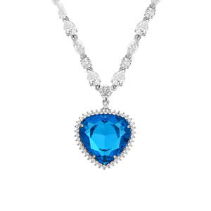 A00915422 gioielli xuping collana di zaffiro di lusso cuore dell'oceano collana di lusso di moda semplice <span class=keywords><strong>antica</strong></span> con diamanti - Product Image 1