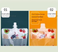 Pochette souple à bec verseur, sachet d'emballage alimentaire en plastique, anti-fuite, pour jus, lait, thé, boissons, avec bouchon à bec verseur