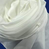 Écharpes en soie Habotai vierges de 6 mm, blanches, en tissu 100 % soie de mûrier, doublure imprimée numériquement, tissu en soie Charmeuse Habotai