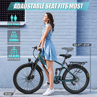 Vélo de montagne électrique pour adultes CA en stock, 24/26 pouces, moteur sans balais 250W, batterie au lithium, freins à disque avant/arrière