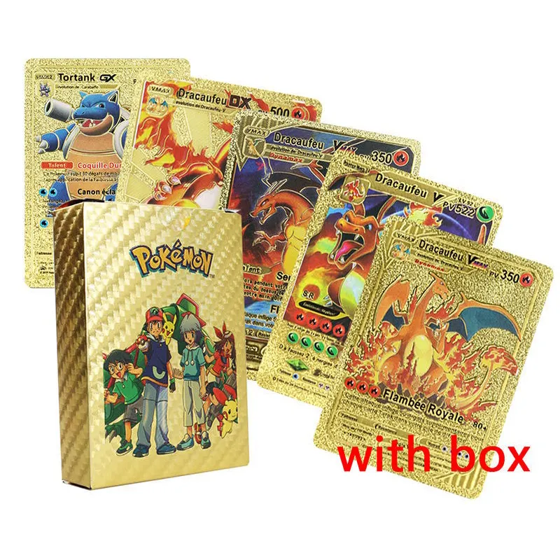 Best Selling French Venusaur Gold Pokmon Cards 55 Pcs Trading Cards Game