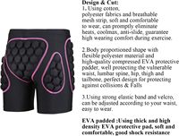 Pantalons de ski unisexes respirants sans couture avec coussinets en nid d'abeille, polyester/nylon