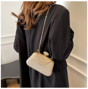 Borsa a Tracolla di Lusso con Catena, Clutch Quadrata con Diamanti per <span class=keywords><strong>Donna</strong></span>, Borsa <span class=keywords><strong>da</strong></span> <span class=keywords><strong>Sera</strong></span> alla Moda - Product Image 2