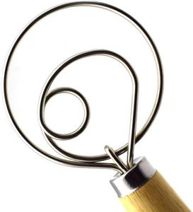 Danish Dough Whisk <b>Bread</b> Whisk Hook Stainless Steel & Wood Eco-Friendly Hand <b>Mixer</b> Egg Tools for Kitchenware - Product Image 2