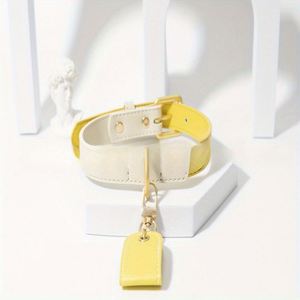 Simple Cute Pet <b>Tag</b> on Collar Pet <b>ID</b> Name <b>Tag</b> for Outdoor Walking Pu Leather Crafts Dog Labels - Product Image 3