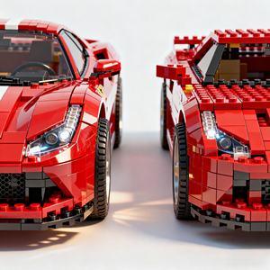 Ensemble de blocs de construction de voitures de course MOC personnalisées professionnelles pour les enfants à jouer ou la <span class=keywords><strong>collection</strong></span> d'exposition pour adultes - Product Image 1