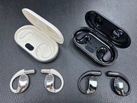 Écouteurs sportifs à écoute ouverte OWS-E11S, étui de chargement en cuir, écouteurs sans fil avec 4 micros ENC, appels HD et étanchéité IP54