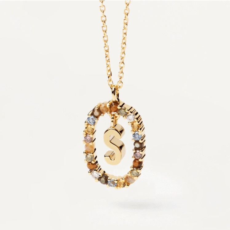 Fashion Charm 26 Letter Pendant Necklace Stainless Steel Jewelry