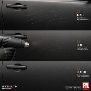 <span class=keywords><strong>Film</strong></span> de protection de peinture pour carrosserie de voiture FYL en PPF noir mat Covestro TPU 7,5 mil, hydrophobe, auto-réparateur, anti-rayures, 5 ans - Product Image 3
