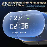 Distributeur de savon mural intelligent multifonctionnel à induction en ABS avec montre infrarouge et alimentation USB