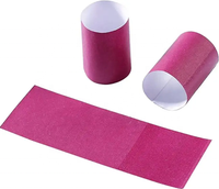 Bande de serviette en papier jetable ronds de serviette bordeaux auto-adhésifs