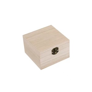 Rectangular solid wood blind <b>box</b> with combination <b>lock</b>, creative wooden flip-top storage <b>box</b>, desktop wooden miscellaneous item - Product Image 2