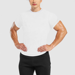Camiseta de manga corta con cuello redondo de secado rápido para hombre, corte regular, jersey de algodón para baloncesto, correr y fitness - Product Image 4