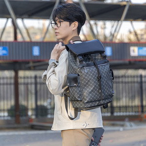 Bolso de hombro informal, moderno, <span class=keywords><strong>mochila</strong></span> de viaje, de mezclilla, poliéster, colores contrastantes, gran capacidad, <span class=keywords><strong>mochila</strong></span> escolar para estudiantes, para ir al trabajo, negocios - Product Image 3