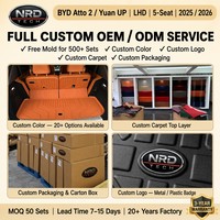 Karpet Lantai 3D TPE Langsung dari Pabrik untuk BYD Atto 2 Yuan UP EV LHD 2025-2026 Grosir OEM 5 Kursi Tahan Air Custom Fit Pelapis Mobil