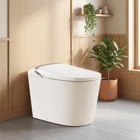 S037 Toilette intelligente en céramique avec certification Watermark australienne, contrôle par application, cuvette allongée, évacuation en S, siège chauffant