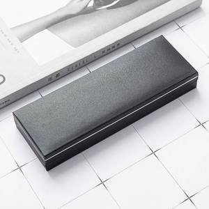 Hot-selling Paper Gift <b>Pen</b> Box Flip Flat Matte Black Wholesale with Custom Printed Logo - Product Image 1
